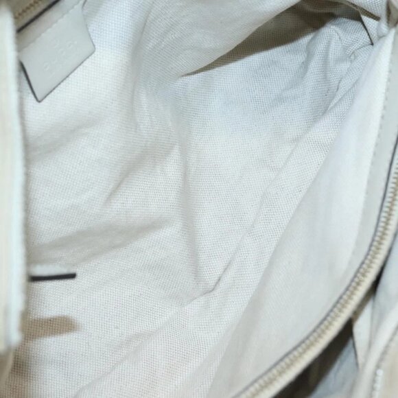 GUCCI GG Canvas Guccissima Pretty Tote Bag Leather Beige Gold - Picture 13 of 16
